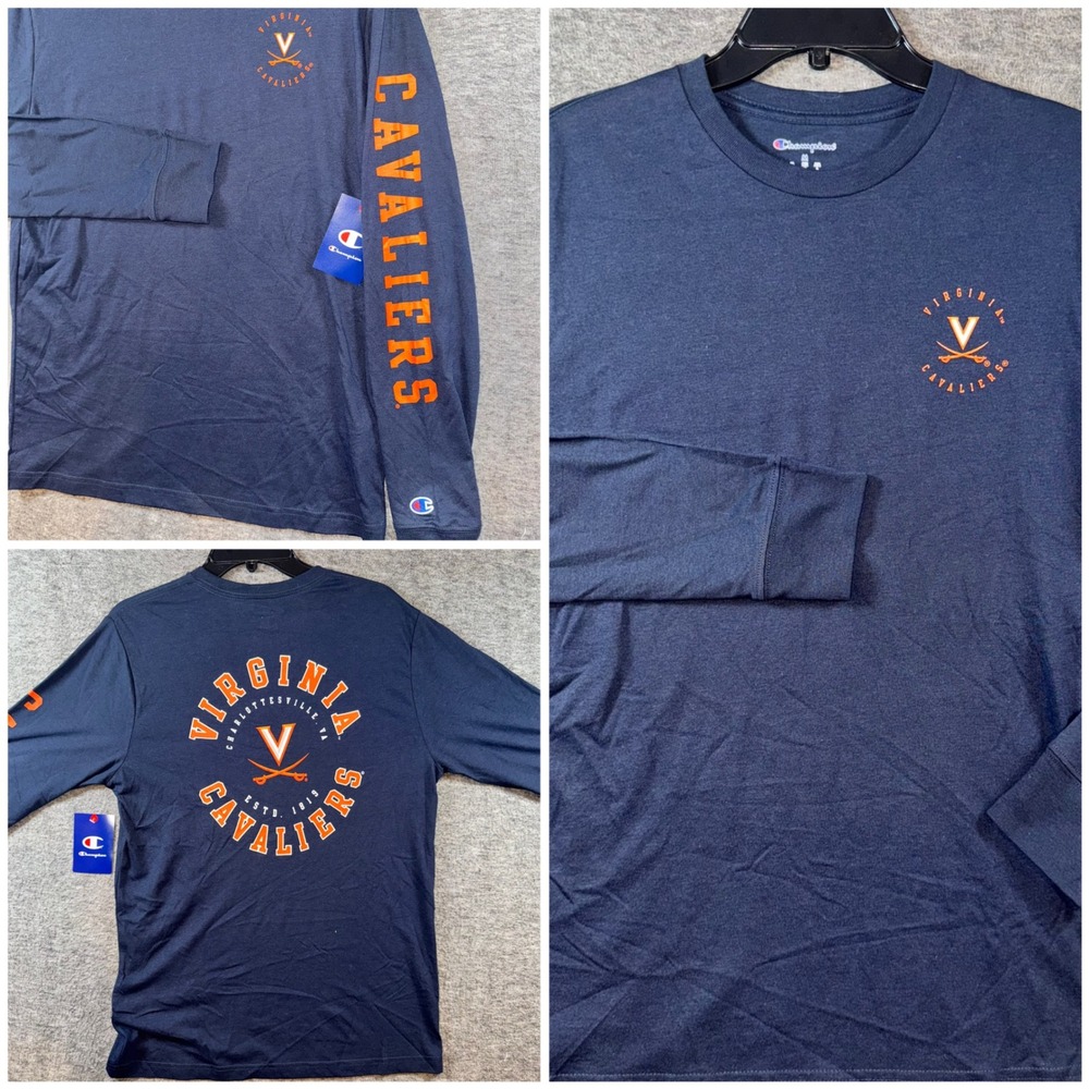 Virginia Cavaliers Champion Long Sleeve T-Shirt Mens Size M NCAA College NEW